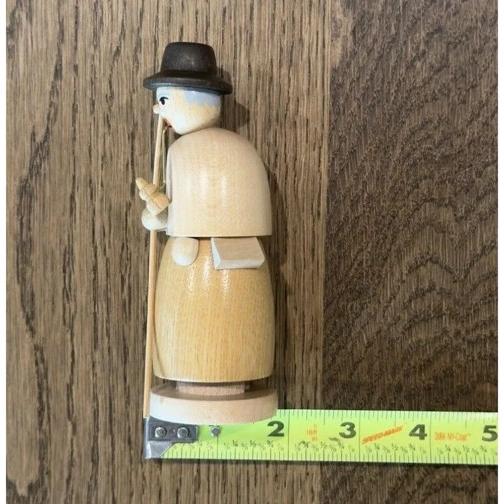 Vtg Erzgebirge RG German Wood Incense Smoker  Shepherd Rauchermann Seiffen 5”